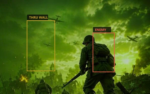 Wallhack outlines for enemy soldiers